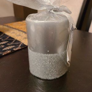 Grey Pillar Candle